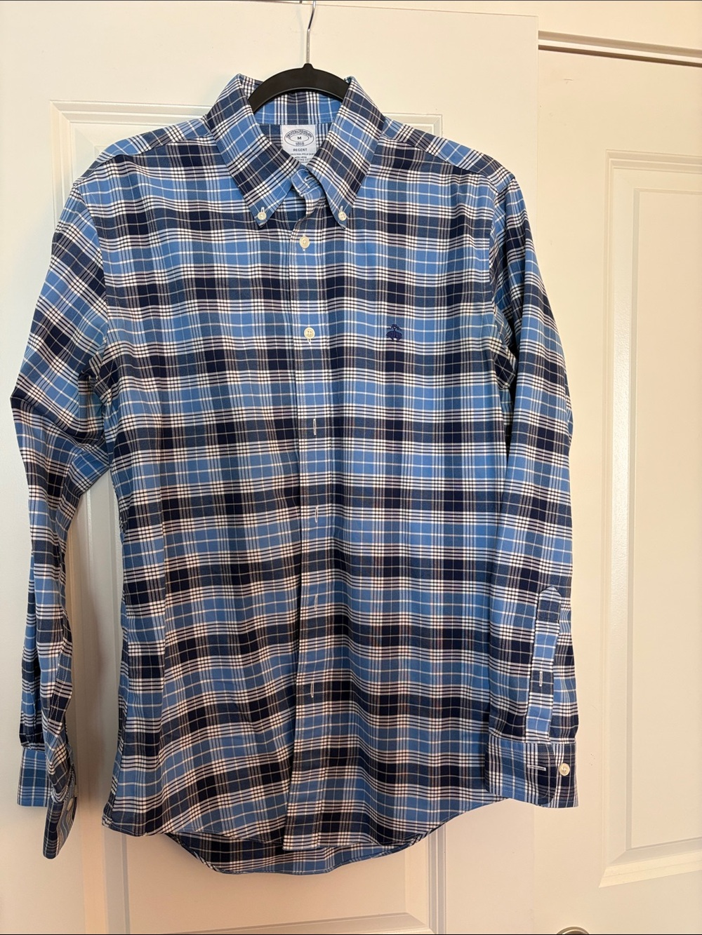 Brooks Brothers Blue Plaid Button-Down Shirt